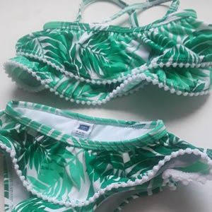 Janie and Jack Infant Bikini Leaf Pattern